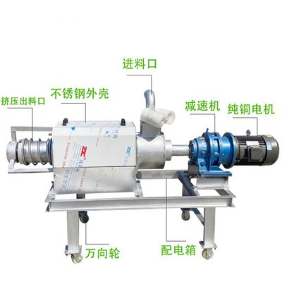 供应不锈钢粪水脱离机 养殖场粪便挤压式干湿分离机图5