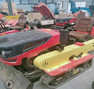 园林草坪开荒除草机 乘坐式遥控旋耕机 履带式田园管理机图3