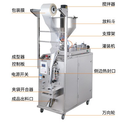 厂家直销定量辣椒油酱料包装机 立式液体膏体饮料果酱包装设备图3