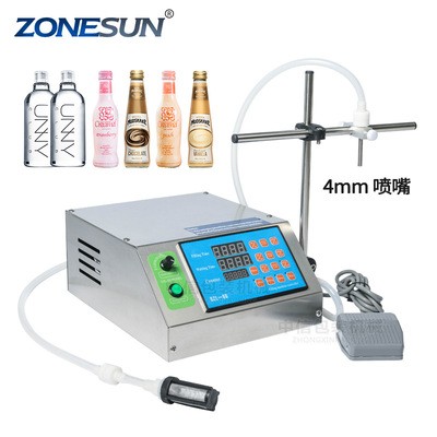 ZONESUN3-3000ml齿轮泵单头灌装机 果汁饮料精油香水齿轮泵灌装机