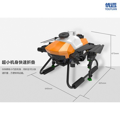 6L升/公斤小型植保无人机农业果园/喷药/播种/撒药【优远YY-G06】图3