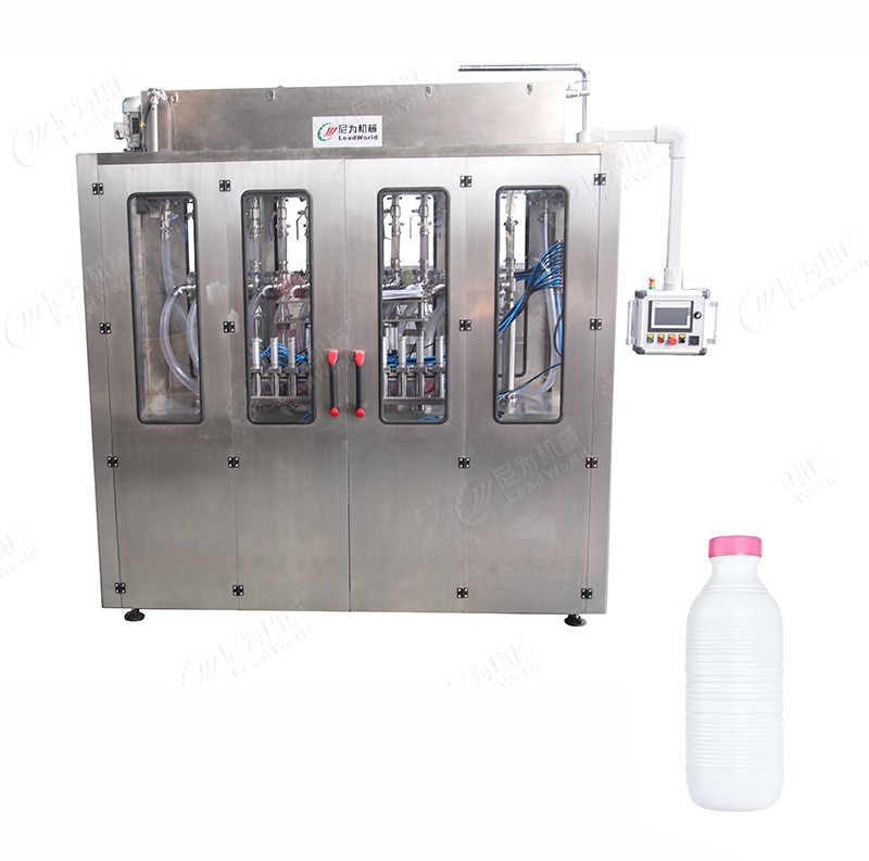 酸奶灌装机瓶装 尼为机械厂家加工自动化伺服灌装饮料生产线设备