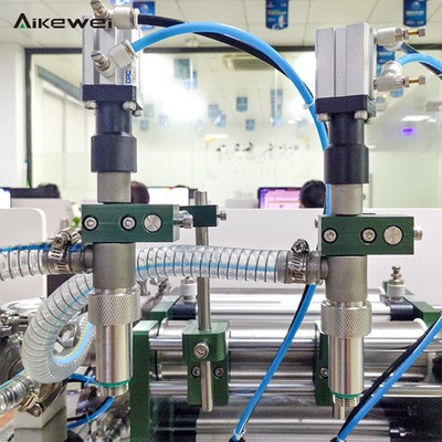 双头半自动气动膏液灌装机小型精油沐浴露消毒液洗衣液定量分装机图4