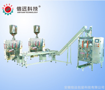 火锅底料袋中袋二次包装线，袋装火锅料大袋套小袋包装图2