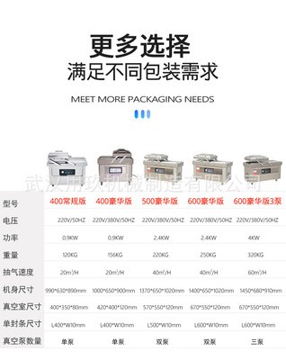 豪华版500双室真空包装机 食品真空包装机 食品包装机 真空机图4
