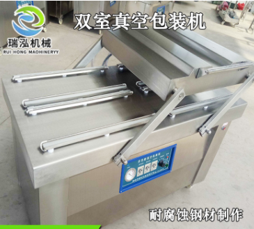 食品包装机 商用双室连续真空封口机 鸡翅烧鸡全自动真空包装机图1
