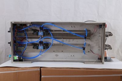 双头半自动膏体灌装机 膏体液体化妆品定量灌装机 气动膏体罐装机图2