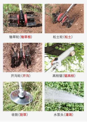 割草机除草轮防缠草松土开沟翻土宗盛锄草轮高枝锯头水泵头高枝剪图4