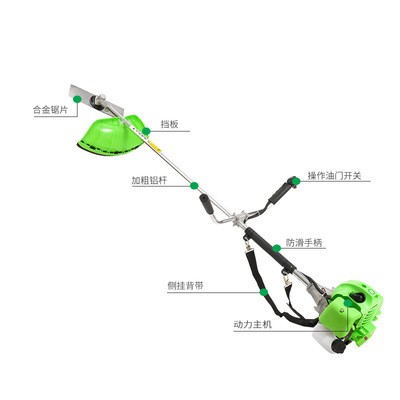 小型除草锄草机二冲程汽油背负式割草机侧挂式割灌机打草机收割机图3