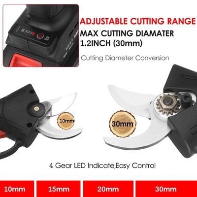 3公分电动修枝剪果树剪锂电园林剪刀跨境爆款可贴牌可定制图4