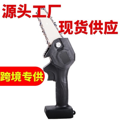 手持动修枝锯 充电式小型电动锯木工单手电锯园林伐木 迷你电链锯图5
