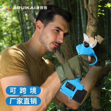 3.5公分无绳电剪电动修枝剪电动果树树枝剪锂电池园林剪刀跨境图2