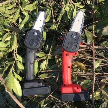 单手锯 锂电电动充电小型家用户外伐木锯果园无线手持4寸单手链锯图3