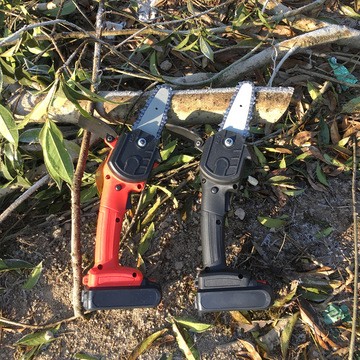 单手锯 锂电电动充电小型家用户外伐木锯果园无线手持4寸单手链锯图4