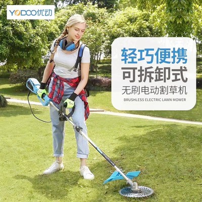 多功能三档调速电量显示充电式园林割灌机YD-227电动割草机图3