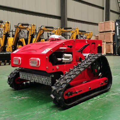 微型遥控割草机 四驱履带草坪割草机配置 全自动杂草修剪机报价图3