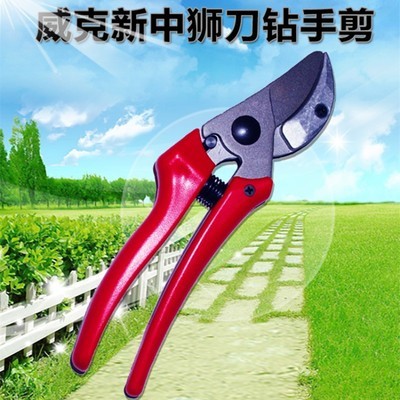 园林剪刀 台湾 威克 刀钻型修枝剪绿化园林剪园艺果枝剪SK5钢材