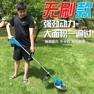 电动充电割草机农用家用除草机锂电便携园林修剪工具草坪机打草机图2