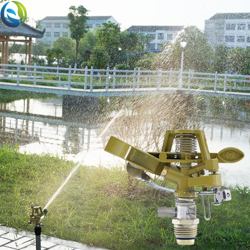 绿润喷灌锌合金可调摇臂喷头旋转草坪绿化360度草地洒水器喷头图2
