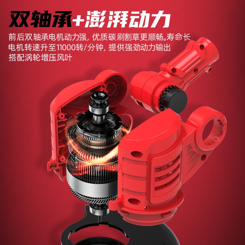 宏悦电动割草机充电式小型家用打草机手持除草机多功能锂电割草机图4