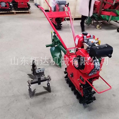 家用小型开沟机 手扶履带微耕机 播种除草犁地开沟机现货图2