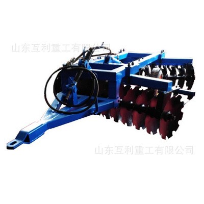 水田驱动圆盘犁 开荒中耕除草机 24片折翼圆盘耙图2