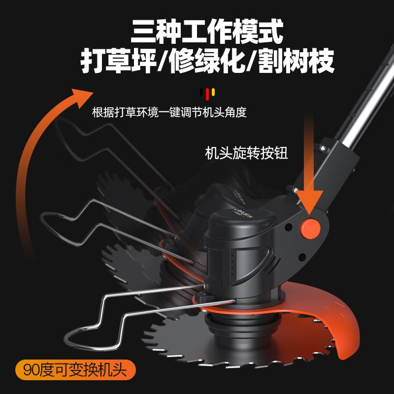 电动割草机农用家用除草机锂电便携园林修剪工具草坪机打草机图2