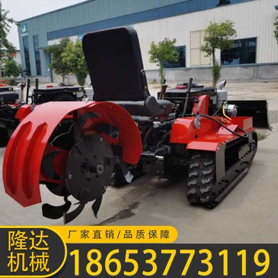 出售多功能履带旋耕机 果园开沟机旋耕机 小型农用田园管理耕地机图3