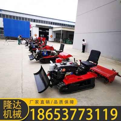 出售多功能履带旋耕机 果园开沟机旋耕机 小型农用田园管理耕地机图4