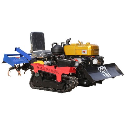 厂家直供多功能小型四轮座驾式履带微耕机推土开沟回填起垄旋耕机图5