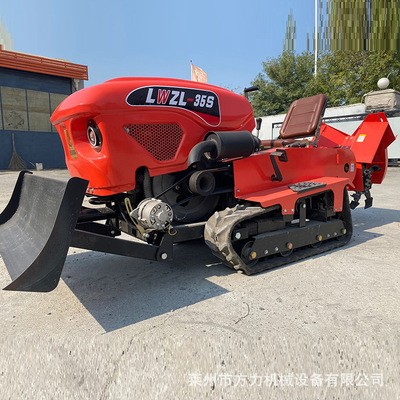 乘坐式田园管理机履带旋耕机多功能开沟农用果园耕地微耕机图5