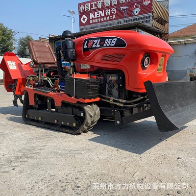 供应25马力履带式旋耕机 果园开沟施肥回填机 前置加装推土铲图2