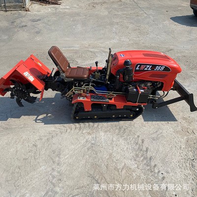 供应25马力履带式旋耕机 果园开沟施肥回填机 前置加装推土铲图3