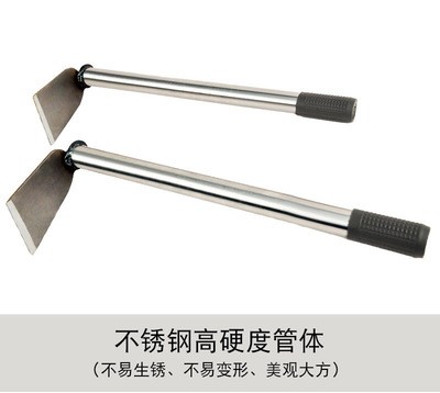 黑手柄不锈钢两用耙不锈锄头花园两用锄园林两头忙自产自销耙子