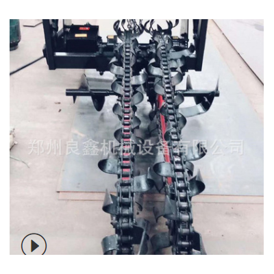 新型链条开沟机 农村水网建设开沟机 拖拉机带动链条开沟机