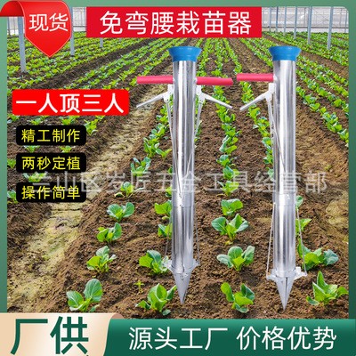 加厚不锈钢栽苗器 辣椒蔬菜瓜苗种植移栽移苗种苗机 秒栽定植工具