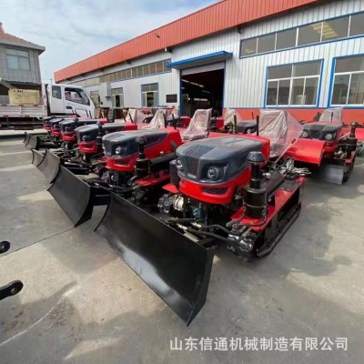 四驱大棚果园管理机 乘坐式50马力履带拖拉机 开沟松土柴油旋耕机