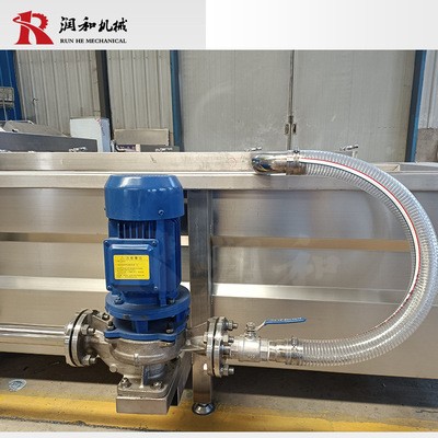 连续式叶菜类清洗线 连锁餐饮中央厨房洗菜机 全自动蔬菜清洗机图3