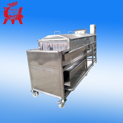 不锈钢全自动自土豆毛辊去皮清洗机 莲藕气泡毛辊清洗机设备批发图4