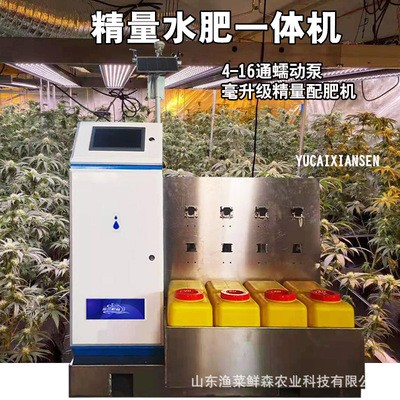 厂家定制精量全自动无土栽培大麻4通道16通道水肥一体机