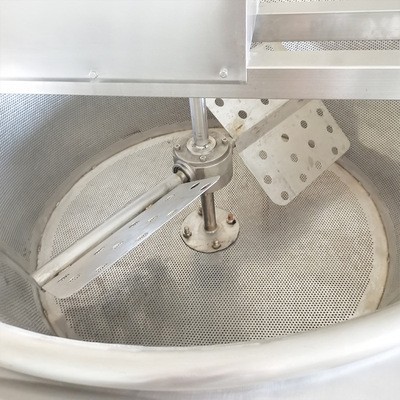 全自动控温燃气加热油炸锅 自动出料自动出锅带搅拌油炸机图2