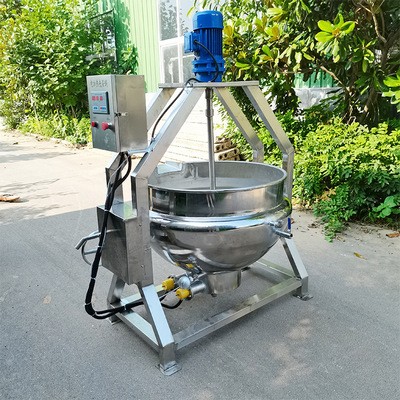 现货供应 电加热搅拌夹层锅 海鲜蒸煮夹层锅 骨汤熬制夹层锅锅图4