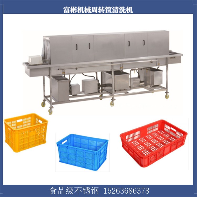 定制全自动洗筐机 水果塑料筐清洗机 厂家专供蔬菜筐清洗机图2