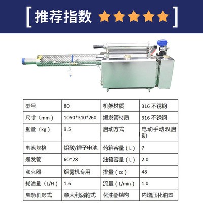 80型汽油脉冲弥雾机消毒机农用打药机高压喷雾防疫机背负式打药机图3
