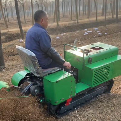 多功能乘坐式旋耕机 履带开沟施肥机 大马力果园管理机图3