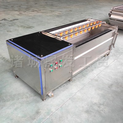 高压喷淋蔬菜毛辊清洗机厂家 菠菜全自动清洗机 中央厨房洗菜机图2