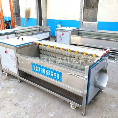 厂家批发不锈钢毛刷清洗机 羊蹄清洗机 连续式猪脚清洗机容量大Y图3