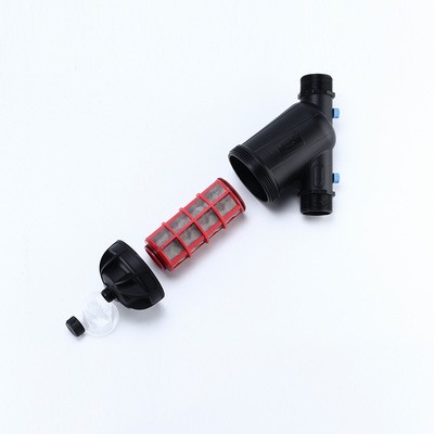 Y型网式过滤器黑色改性PP 不锈钢网式农用微喷滴灌塑料过滤器图4