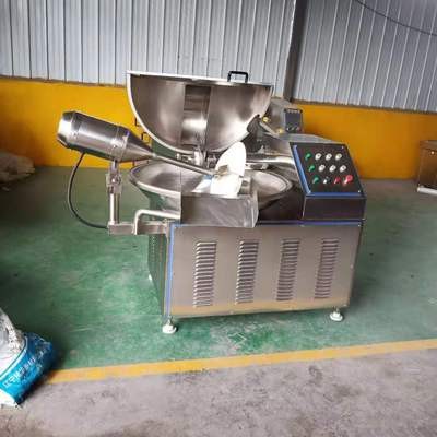 全自动大型鱼肉斩拌机 牛肉丸斩拌机125型鱼豆腐变频斩拌机多少钱图2
