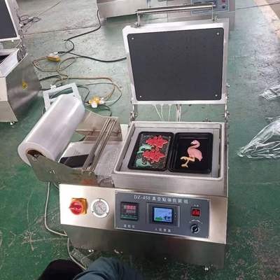 450型小贴体包装机鲜鱼片贴体包装机 肉饼覆膜贴体真空包装机价格图3